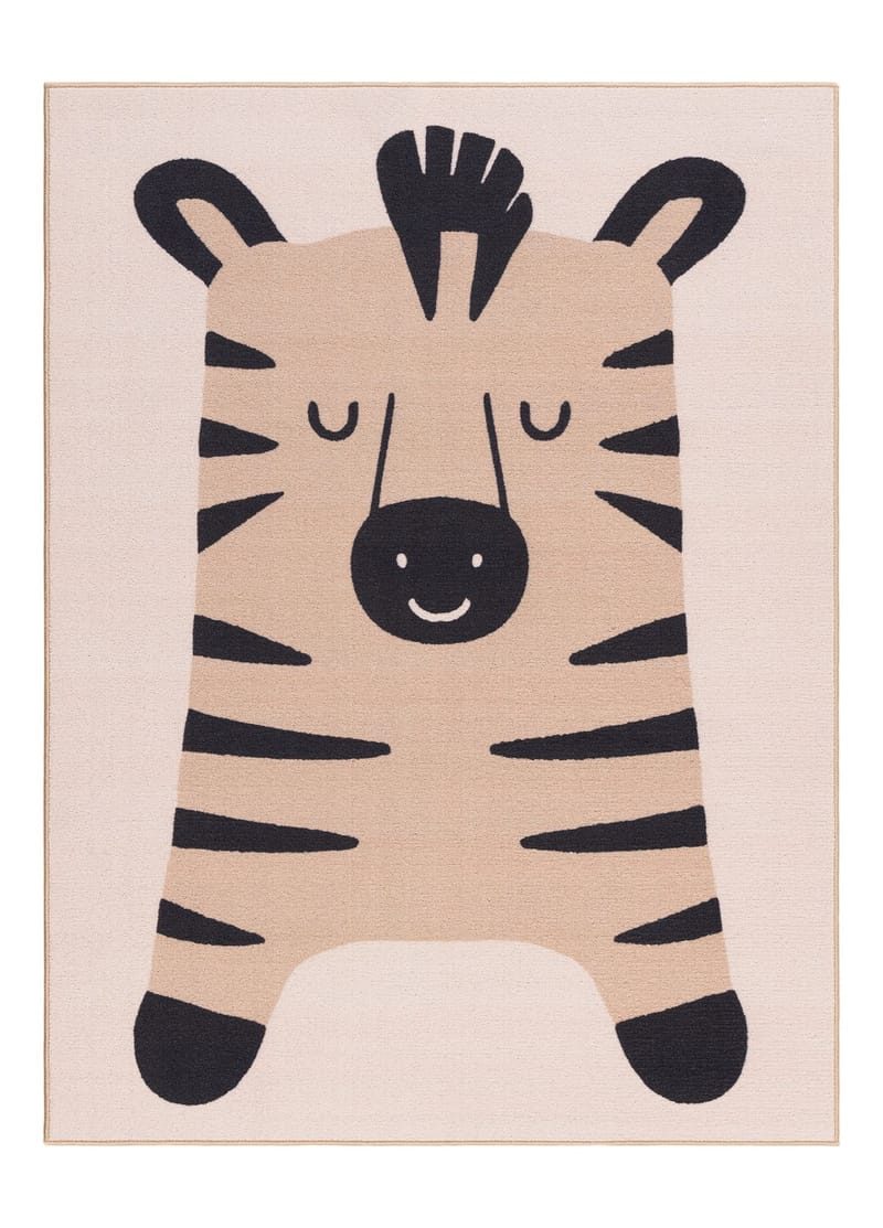 Maskinvävd Matta Play Zebra 140x200 cm, Linne