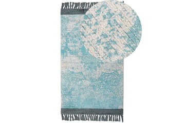 Matta Akarsu - Blå, beige, 80x150 cm - Textilier & mattor - Mattor - Modern matta - Viskosmattor