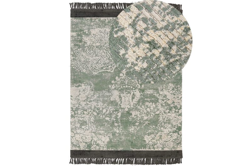Matta Akarsu - Grön, svart, beige, 160x230 cm - Textilier & mattor - Mattor - Modern matta - Viskosmattor