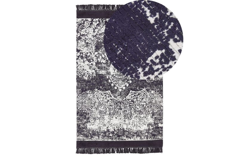 Matta Akarsu - Violett, vit, 140x200 cm - Textilier & mattor - Mattor - Modern matta - Viskosmattor