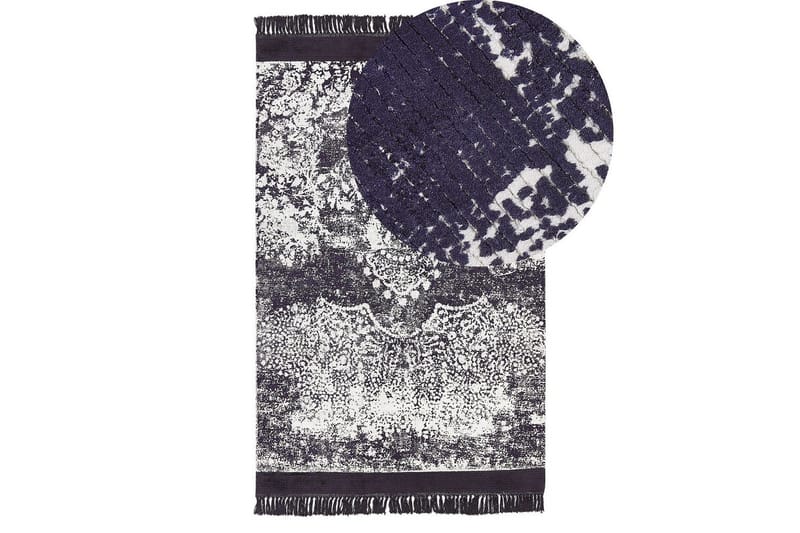 Matta Akarsu - Violett, vit, 140x200 cm - Textilier & mattor - Mattor - Modern matta - Viskosmattor
