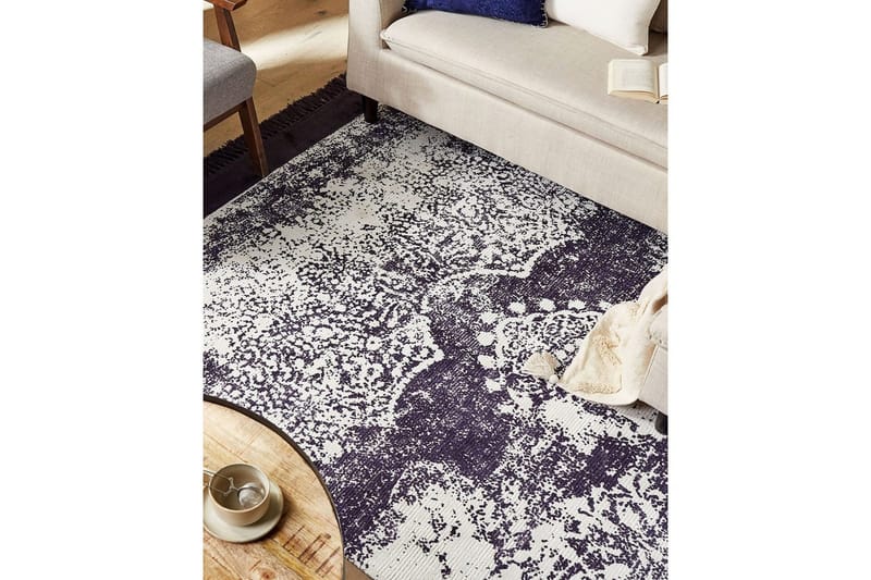 Matta Akarsu - Violett, vit, 160x230 cm - Textilier & mattor - Mattor - Modern matta - Viskosmattor