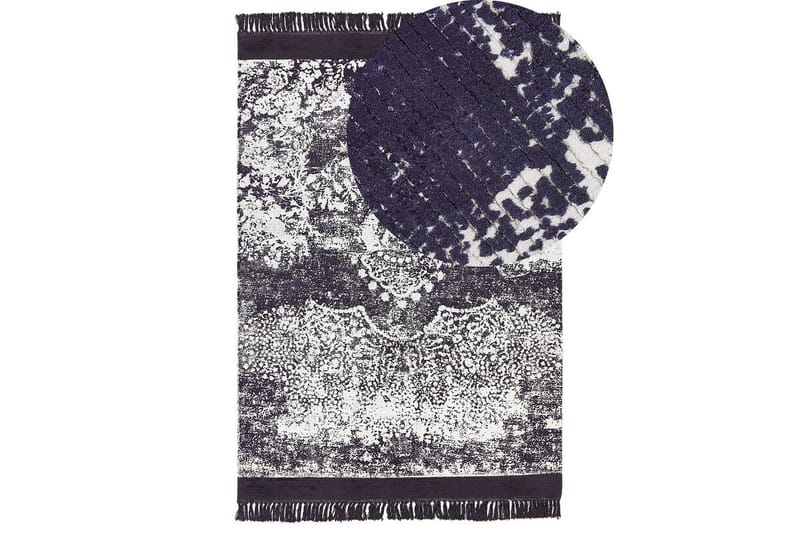 Matta Akarsu - Violett, vit, 160x230 cm - Textilier & mattor - Mattor - Modern matta - Viskosmattor