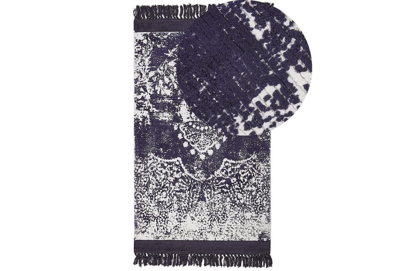 Matta Akarsu - Violett, vit, 80x150 cm - Textilier & mattor - Mattor - Modern matta - Viskosmattor