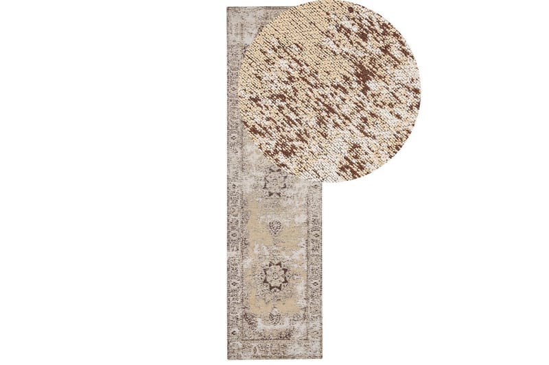 Matta Almus - Beige, brun, 80x300 cm - Textilier & mattor - Mattor - Modern matta - Gångmattor