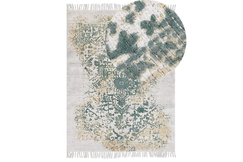 Matta Boyali - Beige, Grön, 160x230 cm - Textilier & mattor - Mattor - Modern matta - Viskosmattor