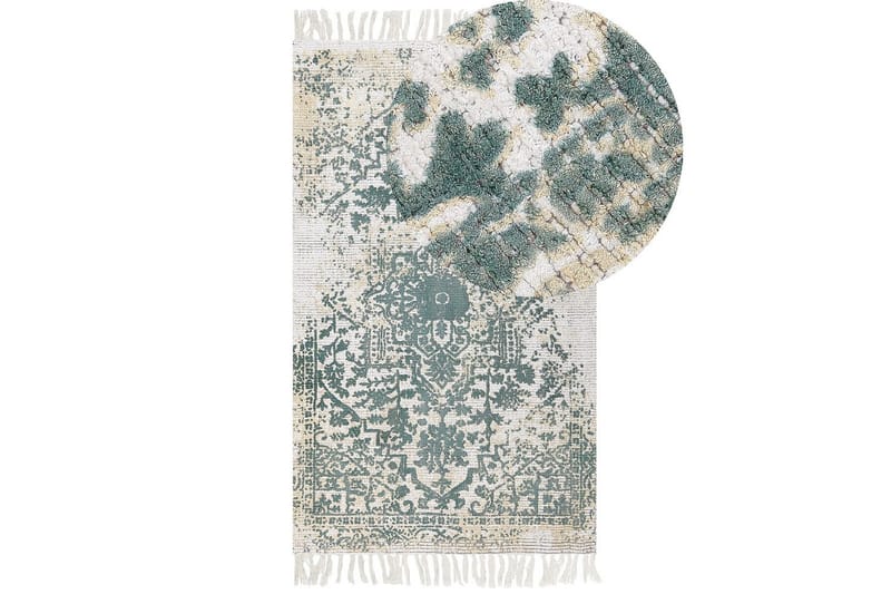 Matta Boyali - Beige, Grön, 80x150 cm - Textilier & mattor - Mattor - Modern matta - Viskosmattor