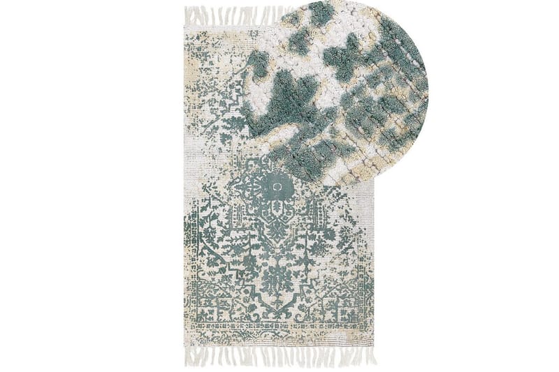 Matta Boyali - Beige, Grön, 80x150 cm - Textilier & mattor - Mattor - Modern matta - Viskosmattor