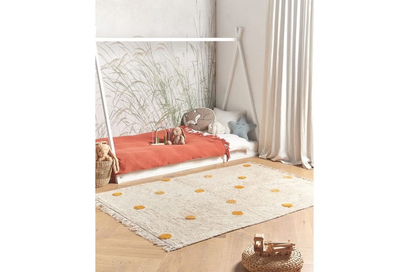 Matta Dardere - Beige, gul - Textilier & mattor - Mattor - Modern matta - Bomullsmattor
