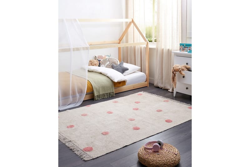 Matta Dardere - Beige, Rosa - Textilier & mattor - Mattor - Modern matta - Bomullsmattor