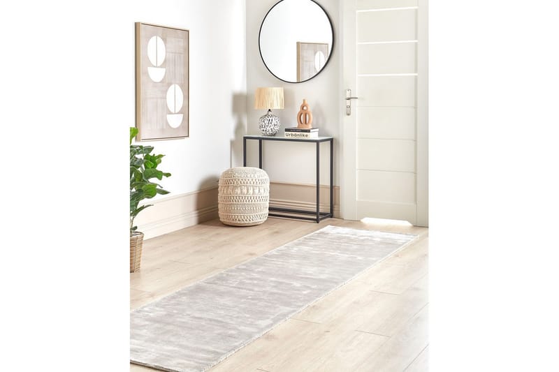 Matta Gesi II - Ljusgrå, 80x300 cm - Textilier & mattor - Mattor - Modern matta - Viskosmattor