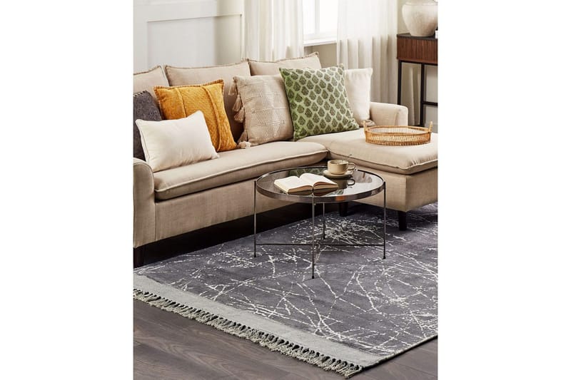 Matta Hanli - Grå, vit, 160x230 cm - Textilier & mattor - Mattor - Modern matta - Viskosmattor