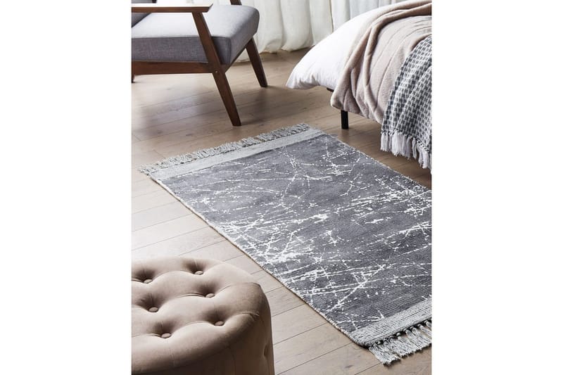 Matta Hanli - Grå, vit, 80x150 cm - Textilier & mattor - Mattor - Modern matta - Viskosmattor