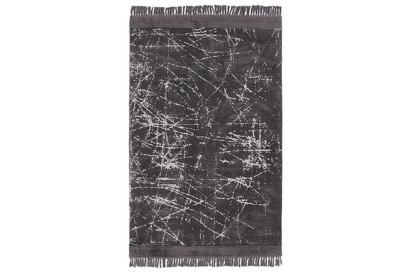 Matta Hanli - Mörkgrå, vit, 140x200 cm - Textilier & mattor - Mattor - Modern matta - Viskosmattor