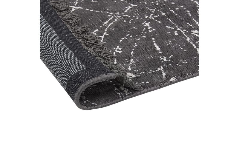 Matta Hanli - Mörkgrå, vit, 80x150 cm - Textilier & mattor - Mattor - Modern matta - Viskosmattor