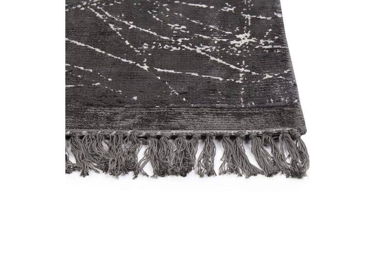 Matta Hanli - Mörkgrå, vit, 80x150 cm - Textilier & mattor - Mattor - Modern matta - Viskosmattor