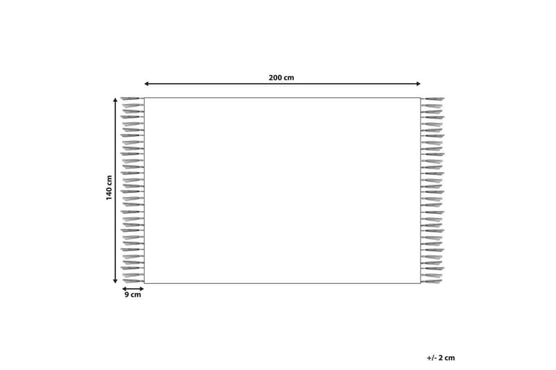 Matta Hanli - Orange, Vit, 140x200 cm - Textilier & mattor - Mattor - Modern matta - Viskosmattor