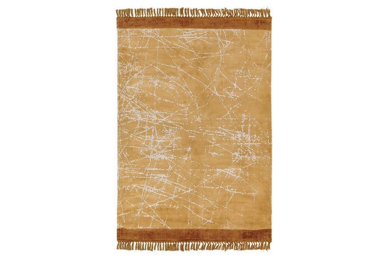 Matta Hanli - Orange, Vit, 160x230 cm - Textilier & mattor - Mattor - Modern matta - Viskosmattor