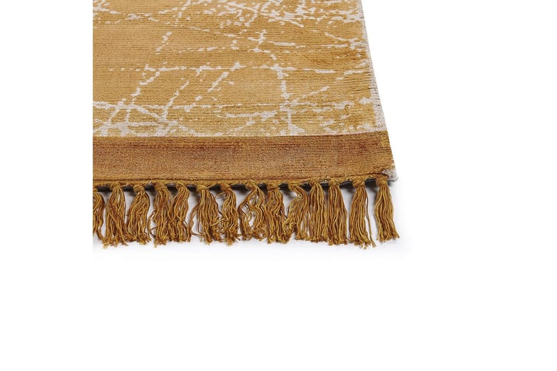 Matta Hanli - Orange, Vit, 80x150 cm - Textilier & mattor - Mattor - Modern matta - Viskosmattor