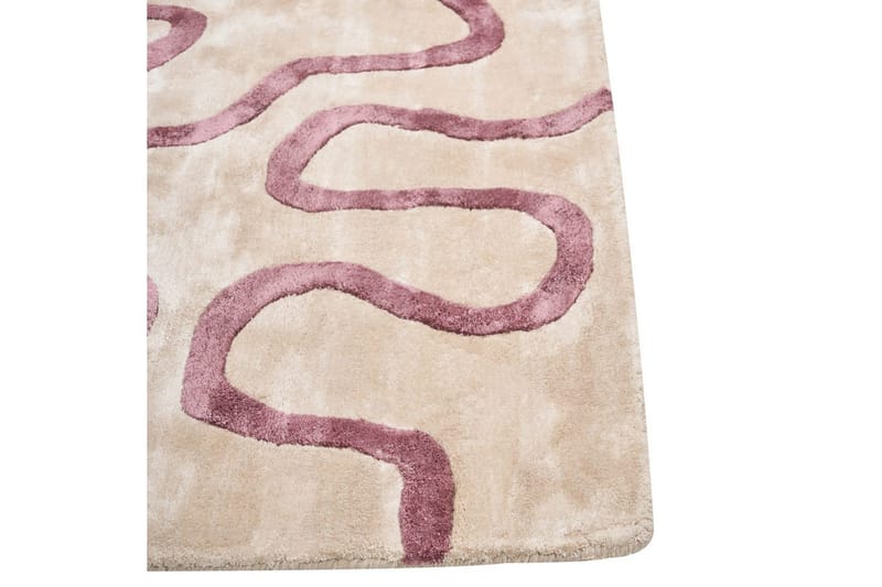 Matta Kappar - Beige, Rosa - Textilier & mattor - Mattor - Modern matta - Viskosmattor