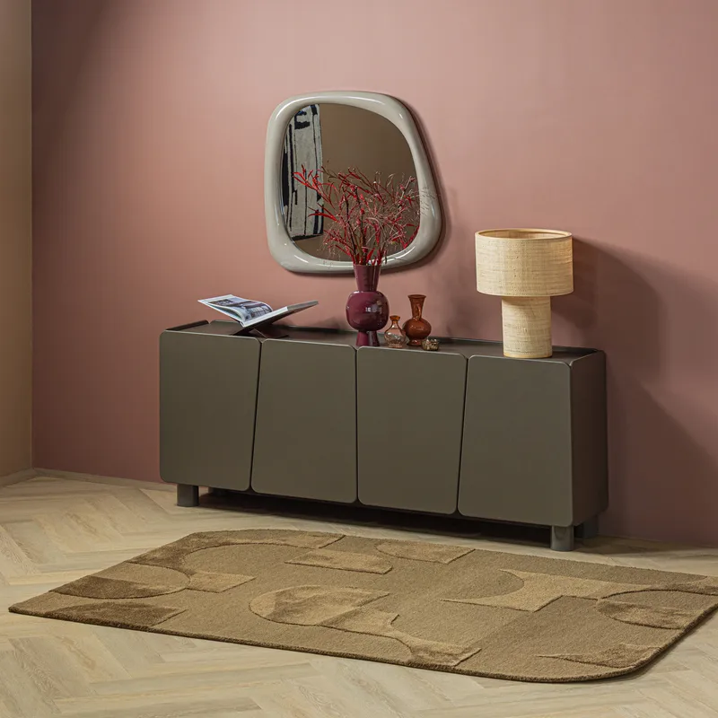 Matta Livo 160x160 cm - Brun - Textilier & mattor - Mattor - Modern matta - Ullmattor