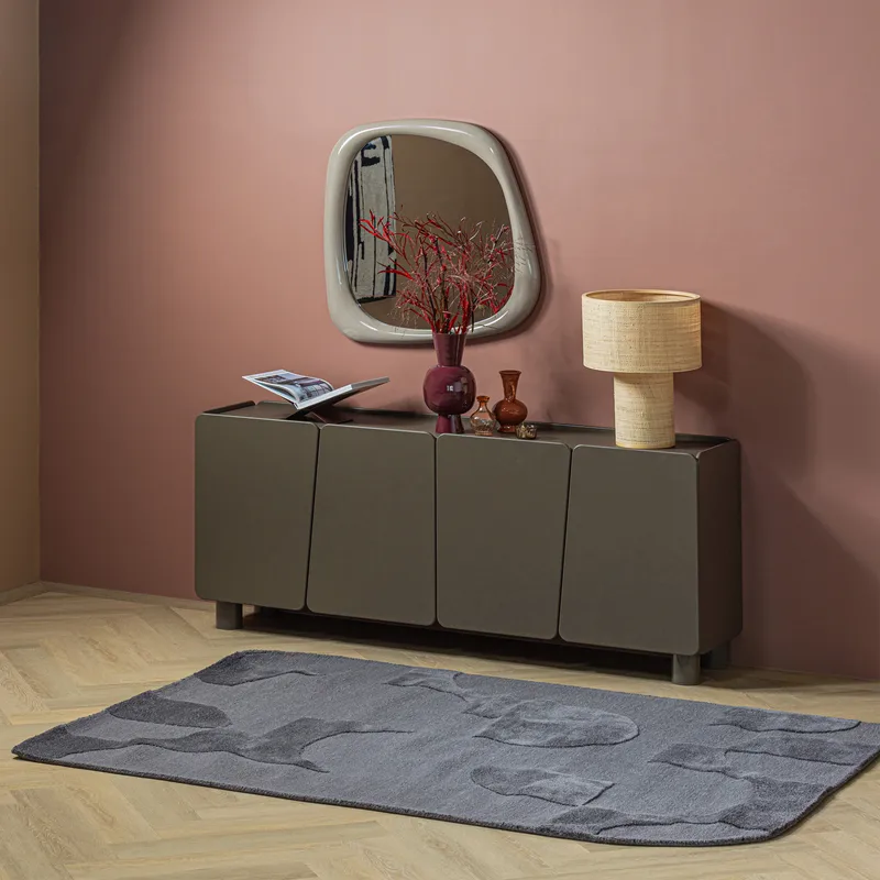 Matta Livo 160x160 cm - Grå - Textilier & mattor - Mattor - Modern matta - Ullmattor