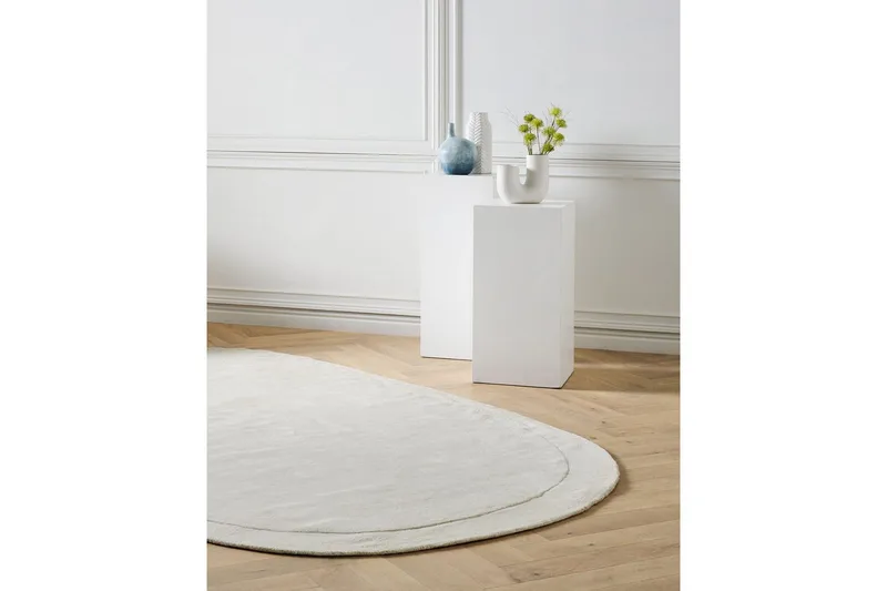 Matta Mitha - Vit - Textilier & mattor - Mattor - Modern matta - Viskosmattor