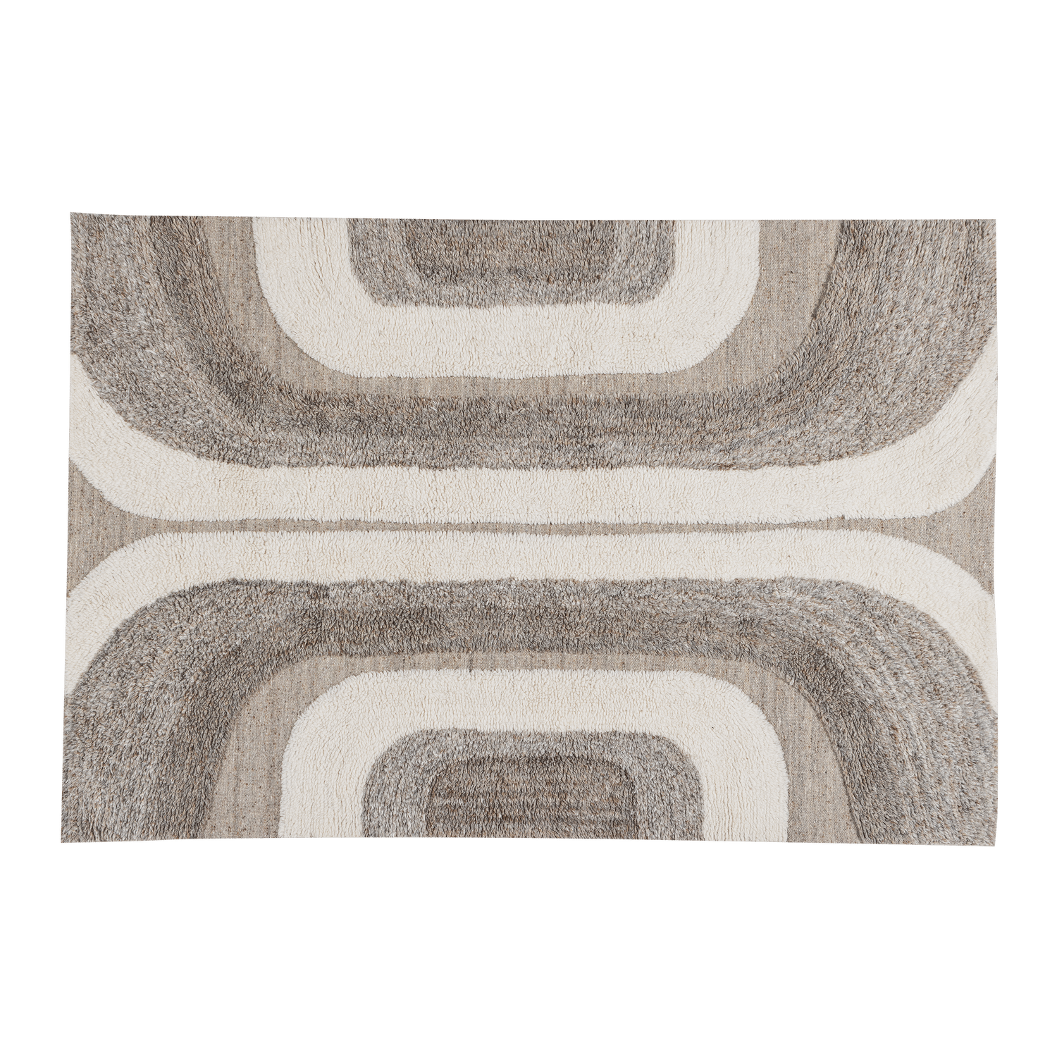 Matta Moro 170x240 cm - Gr&aring;/Vit