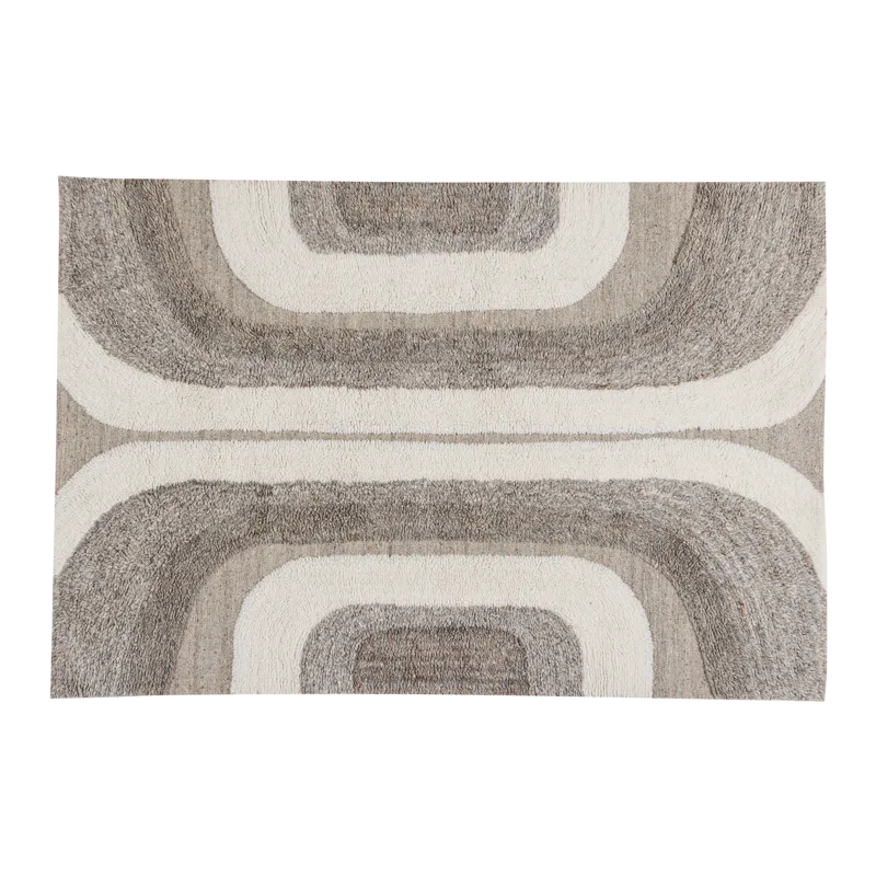 Matta Moro 170x240 cm, Grå/Vit