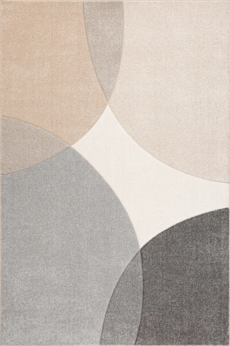 Matta Navon Carved 133x190 cm, Grå/Beige