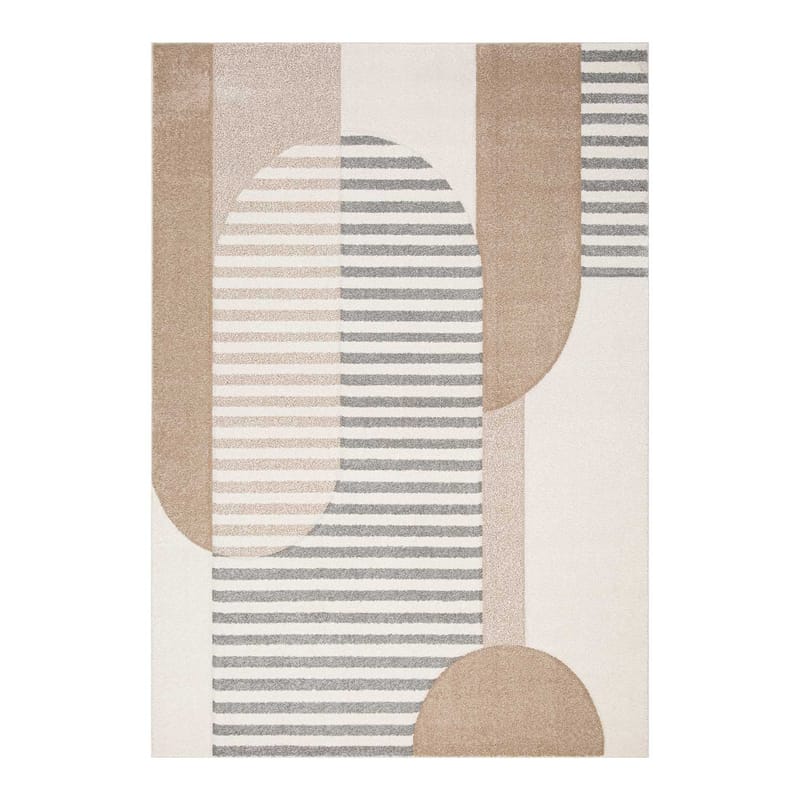 Matta Navon Carved 160x230 cm, Grå/Beige