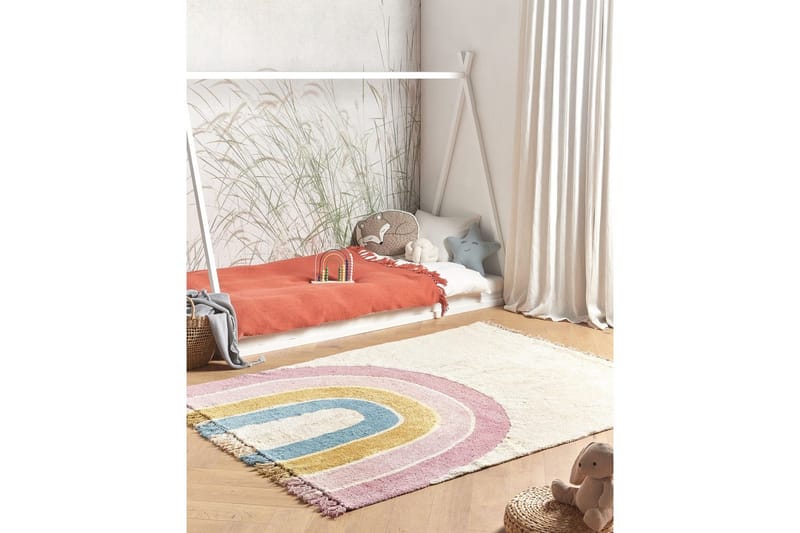 Matta Tatarli - Beige, flerfärgad - Textilier & mattor - Mattor - Modern matta - Bomullsmattor