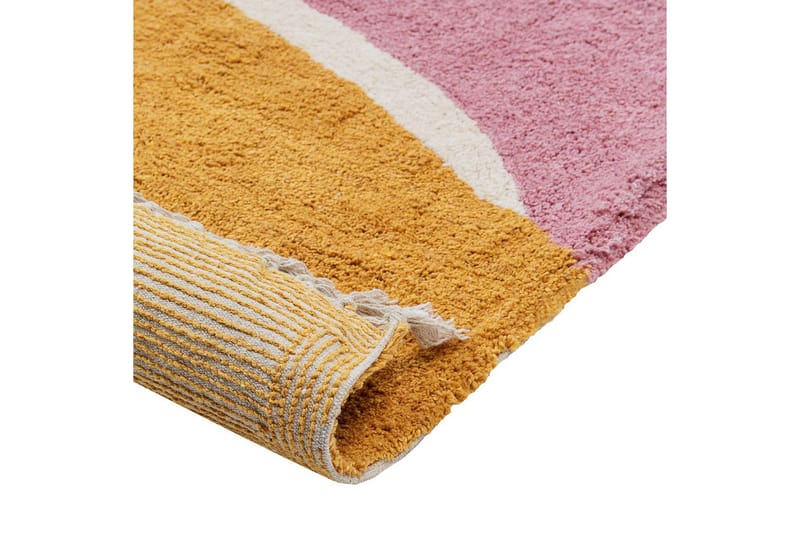 Matta Xinali - Rosa, gul, röd, beige - Textilier & mattor - Mattor - Modern matta - Bomullsmattor