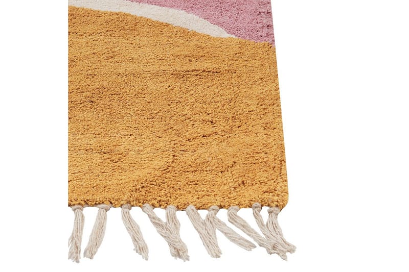 Matta Xinali - Rosa, gul, röd, beige - Textilier & mattor - Mattor - Modern matta - Bomullsmattor
