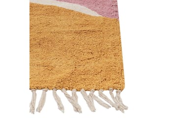 Matta Xinali - Rosa, gul, röd, beige - Textilier & mattor - Mattor - Modern matta - Bomullsmattor