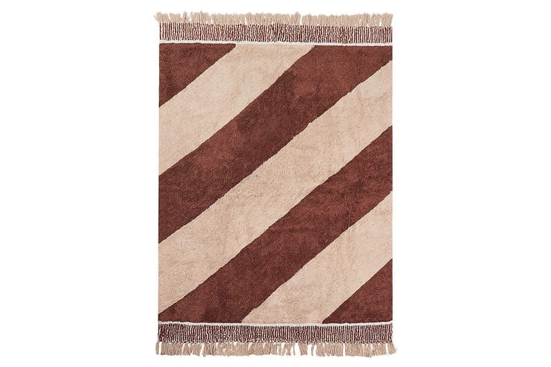 Matta Xuluf - Brun, Beige - Textilier & mattor - Mattor - Modern matta - Bomullsmattor