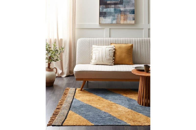 Matta Xuluf - Brun, Blå - Textilier & mattor - Mattor - Modern matta - Bomullsmattor