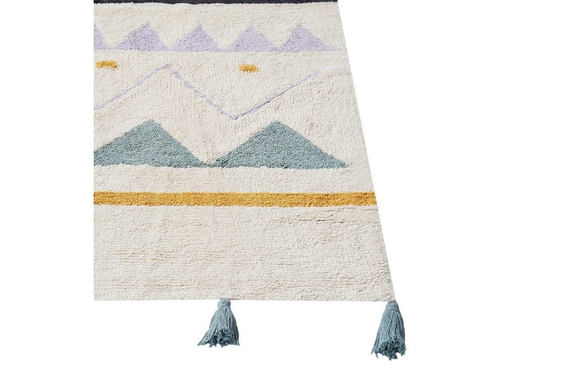 Matta Zaysan - Beige, grön, lila, gul, svart - Textilier & mattor - Mattor - Modern matta - Bomullsmattor