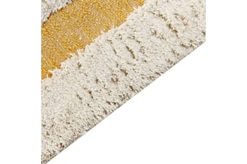 Matta Perai - Vit, Gul, 160x230 cm - Textilier & mattor - Mattor - Modern matta - Bomullsmattor