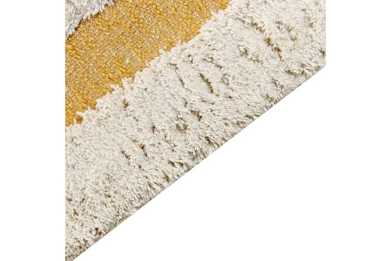 Matta Perai - Vit, Gul, 160x230 cm - Textilier & mattor - Mattor - Modern matta - Bomullsmattor