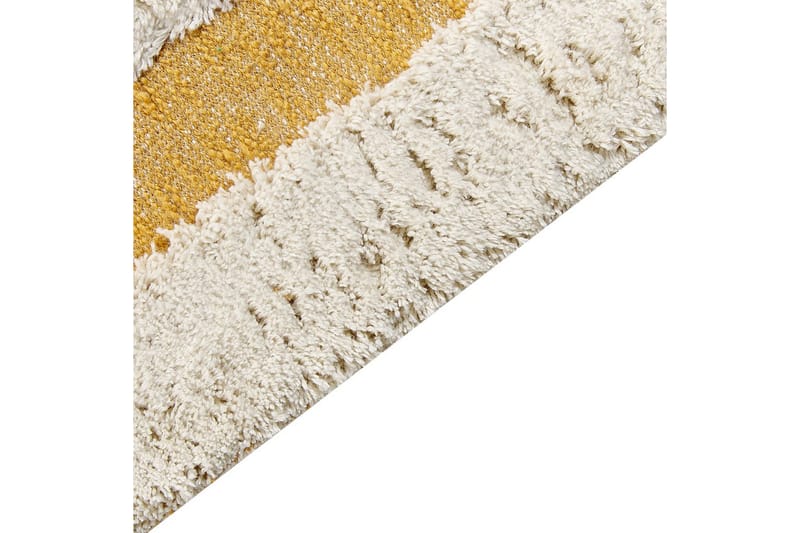 Matta Perai - Vit, Gul, 160x230 cm - Textilier & mattor - Mattor - Modern matta - Bomullsmattor