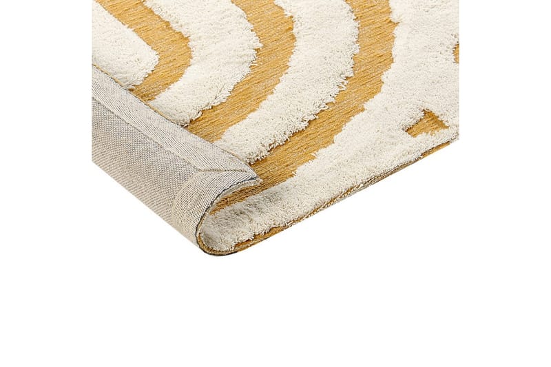 Matta Perai - Vit, Gul, 160x230 cm - Textilier & mattor - Mattor - Modern matta - Bomullsmattor