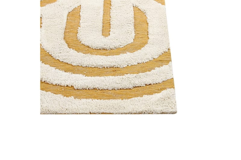 Matta Perai - Vit, Gul, 160x230 cm - Textilier & mattor - Mattor - Modern matta - Bomullsmattor