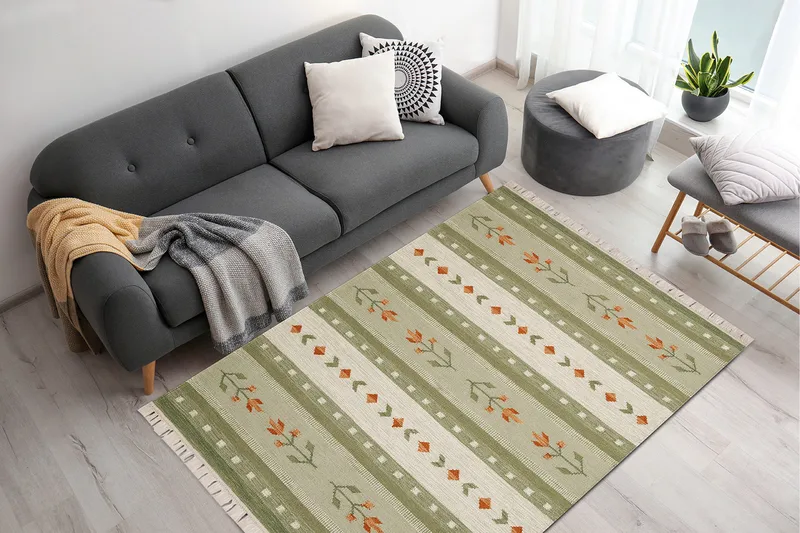 Fagersta Ullmatta 160x230 cm - Grön - Textilier & mattor - Mattor - Modern matta - Ullmattor