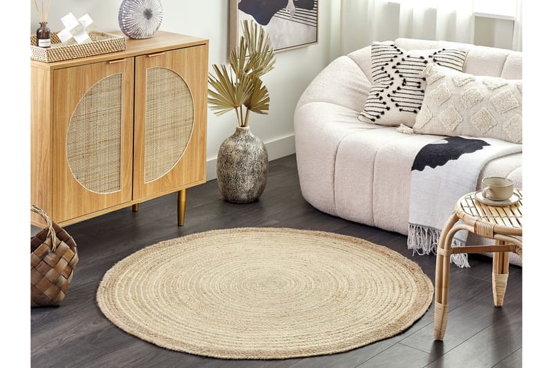 Menemen Jutematta 120 cm Rund Beige - Textilier & mattor - Mattor - Modern matta - Jutemattor & sisalmattor