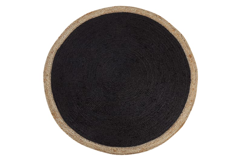 Menemen Jutematta 120 cm Rund Svart - Textilier & mattor - Mattor - Modern matta - Jutemattor & sisalmattor
