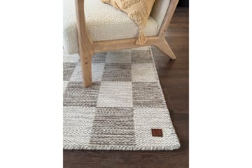 Moharan Ullmatta 160x230 cm Rektangulär - Mörkbeige - Textilier & mattor - Mattor - Modern matta - Ullmattor