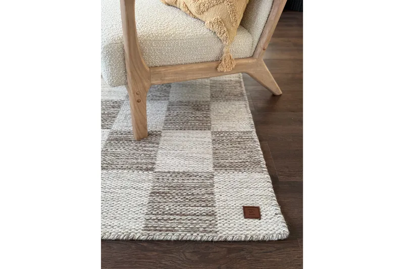 Moharan Ullmatta 160x230 cm Rektangulär - Mörkbeige - Textilier & mattor - Mattor - Modern matta - Ullmattor