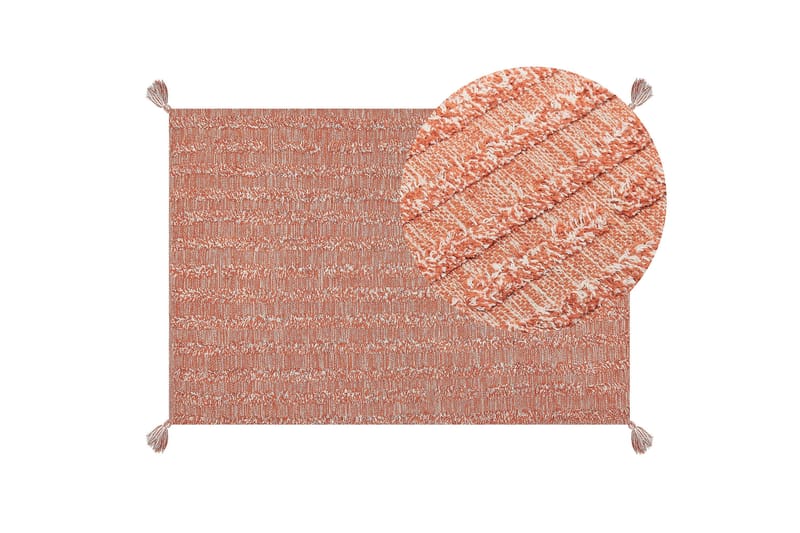 Mugla Ryamatta 140x200 cm - Orange - Textilier & mattor - Mattor - Modern matta - Bomullsmattor