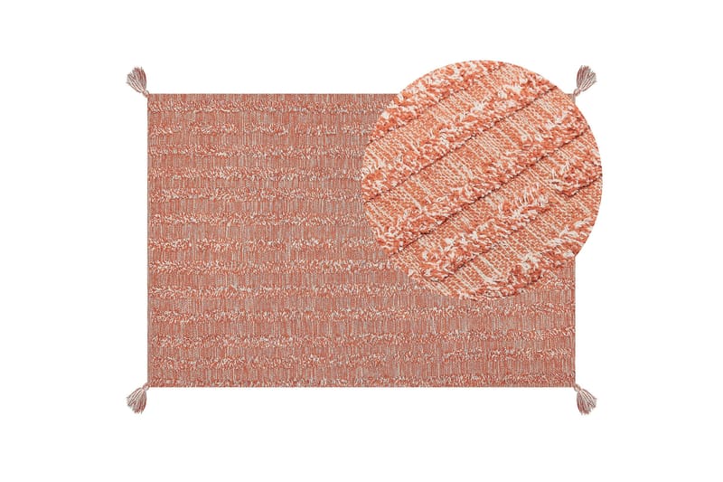 Mugla Ryamatta 160x230 cm - Orange - Textilier & mattor - Mattor - Modern matta - Bomullsmattor